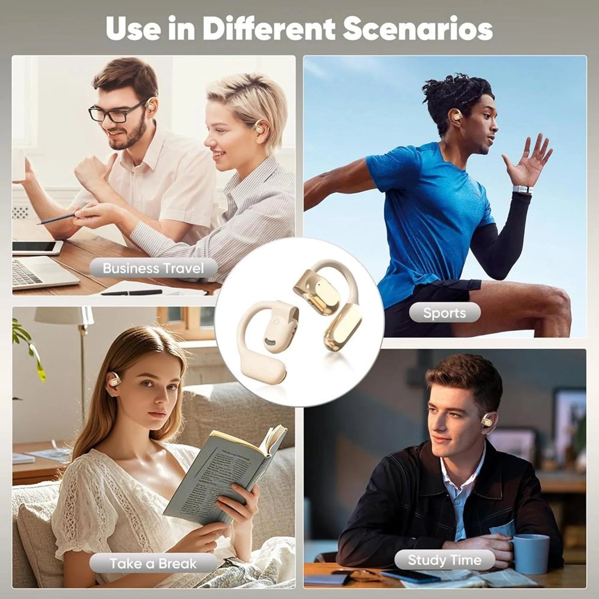 Vertaaloortjes AI Realtime Draadloze Bluetooth - afbeelding 3