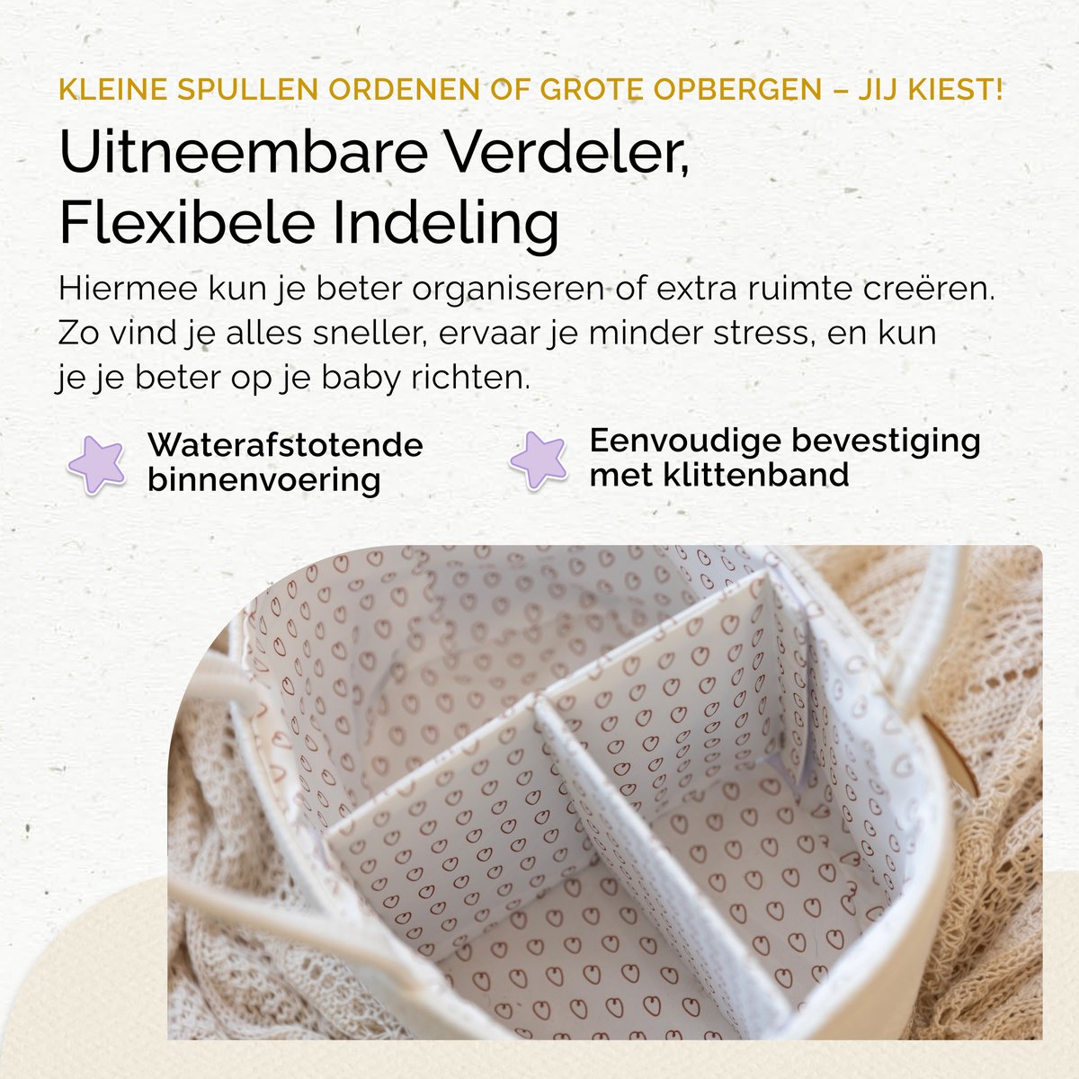 Yunioo Commodemandje Bruin – Katoenen Luiermand 36x22cm thumbnail 5
