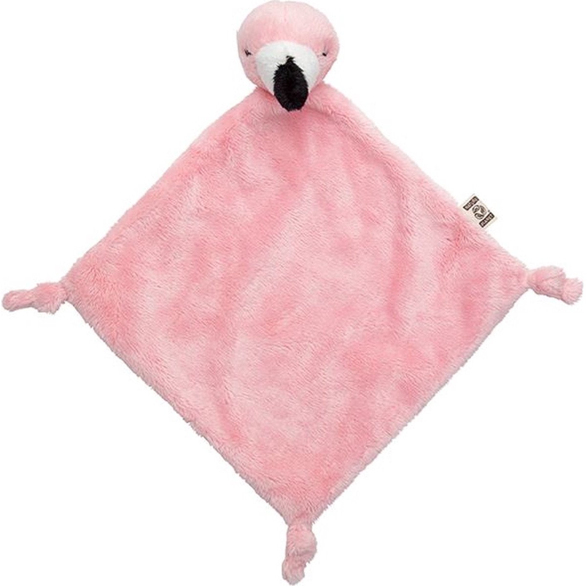 Nature Planet Knuffeldoekje - tutteldoekje flamingo - 40 cm - baby kraamcadeau