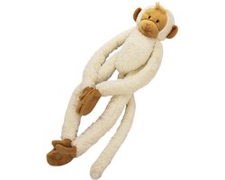 Happy Horse Hangende Aap Knuffel 45cm - Wit - Baby knuffel