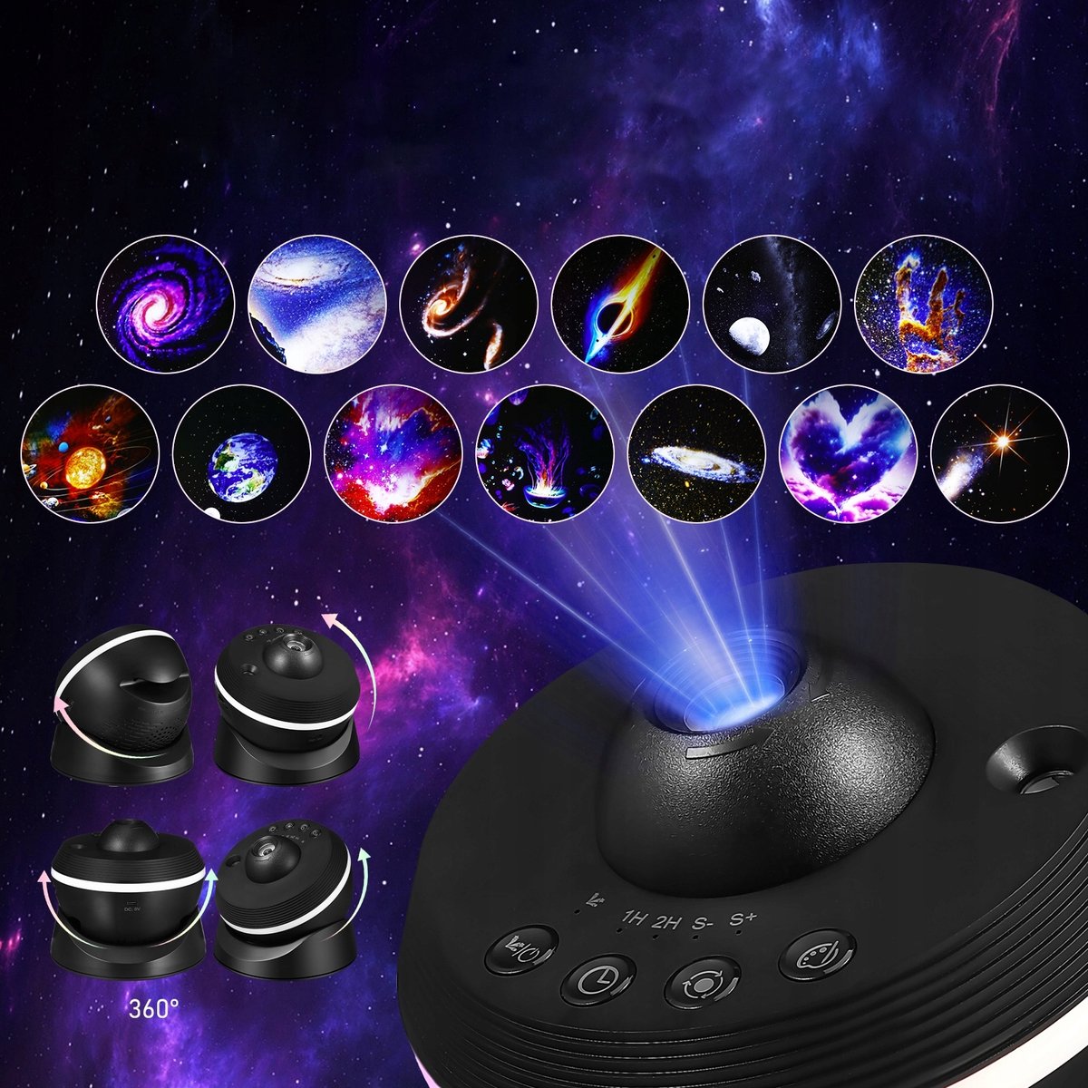 Planetarium Projector - 4K Sterrenhemel Projectie met 13 Schijven (Inclusief Meteoren) - Sfeervolle Nachtlamp voor Slaapkamer en Woonkamer – foto 4