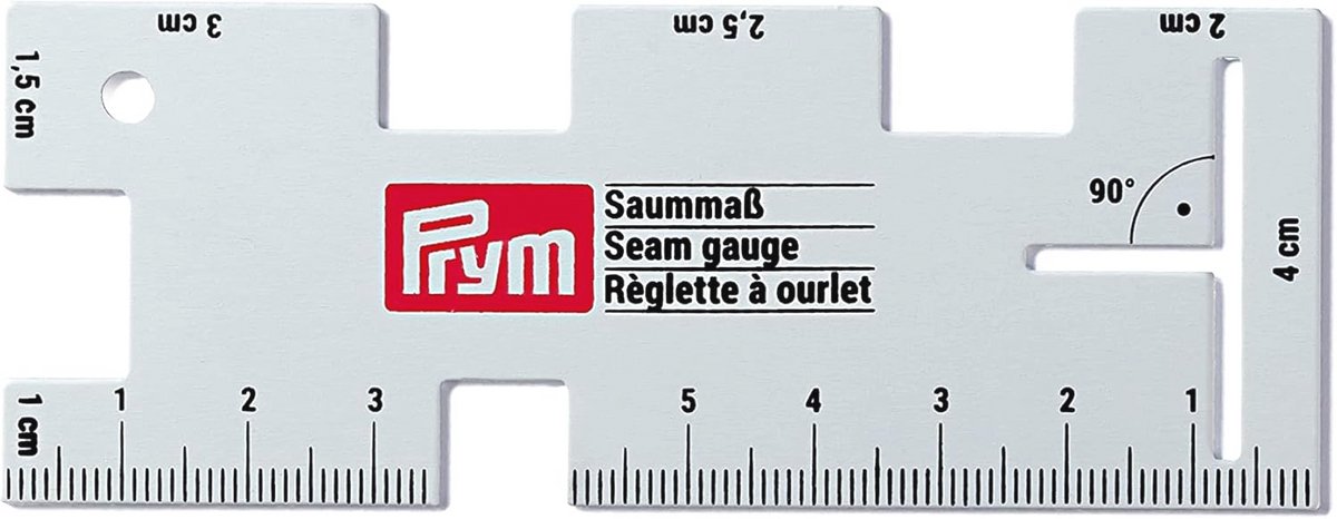 Metaal naaimeter 14.8 x 7 x 2.5 cm voor precisiewerk