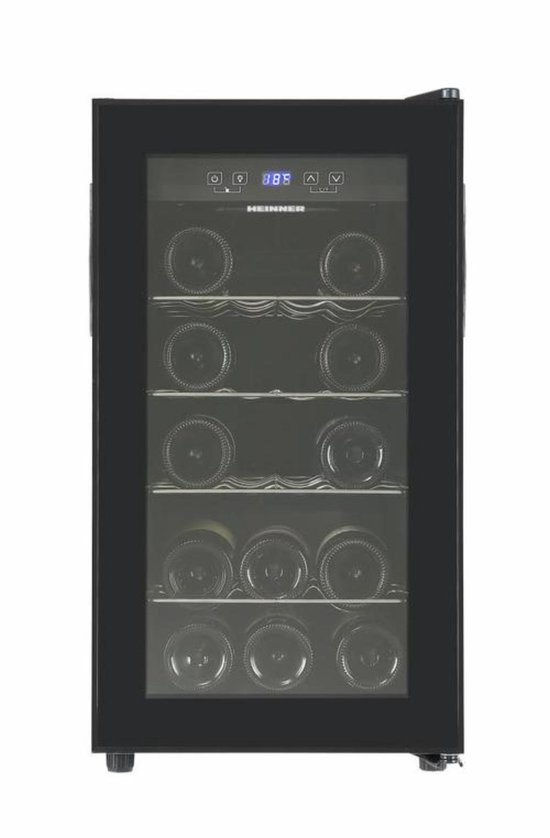 Heinner HRV-A52DRM18 Wijnkoelkast 55L voor 18 Flessen - Heinner - €229,00