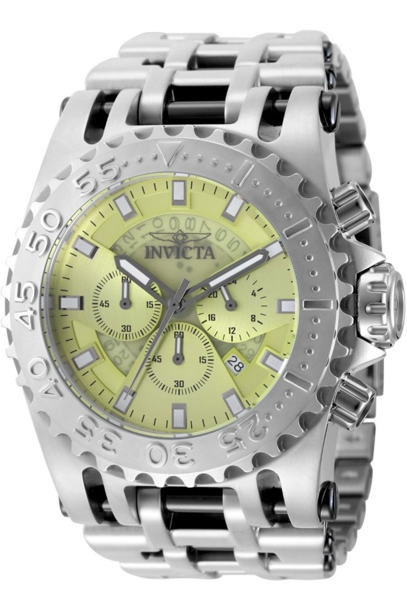 Invicta Coalition Forces 49759 Heren Horloge - Waterdicht - Analoog - Quartz Uurwerk - Roestvrij Staal met groene Wijzerplaat - 50mm