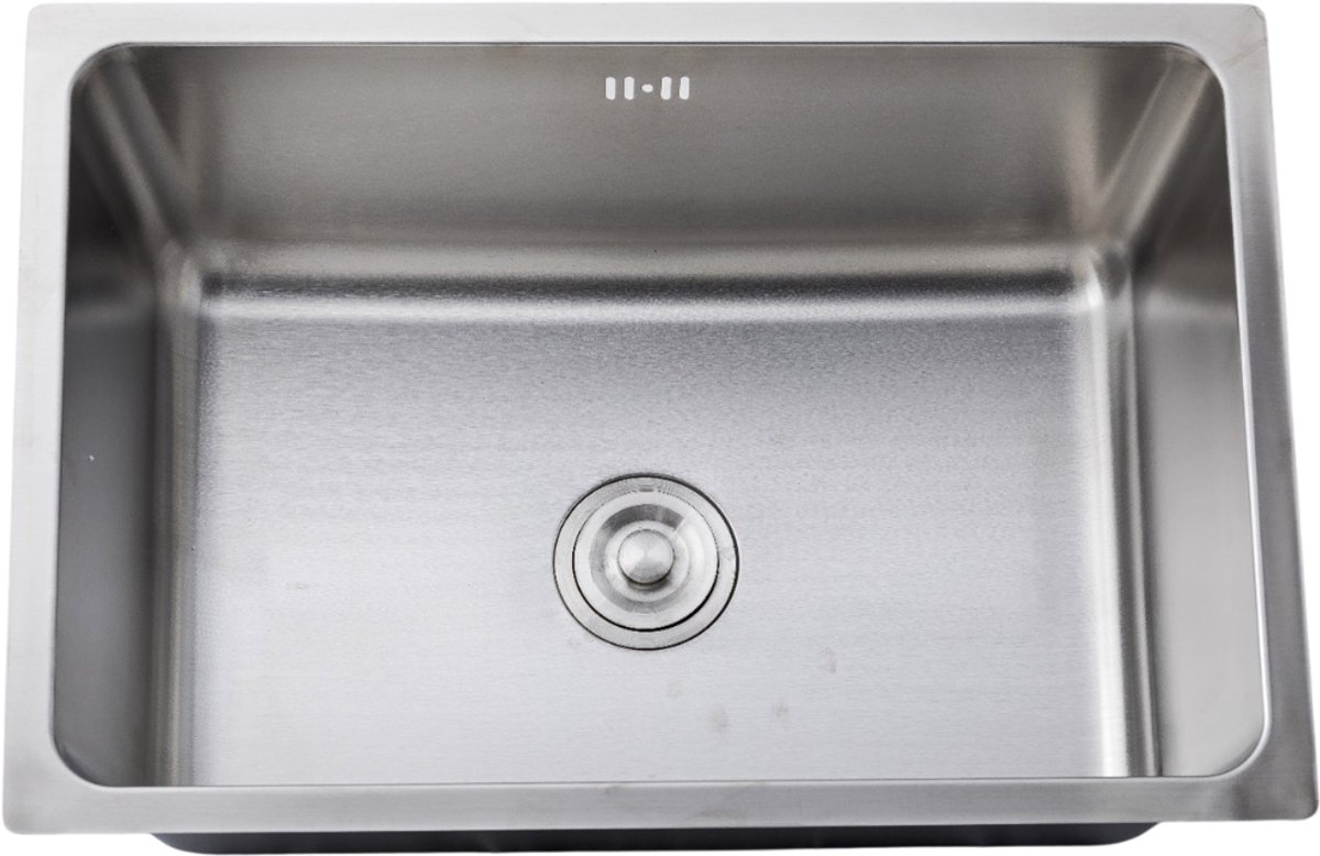 Spoelbak Antraciet Luxe 65x45 RVS 304 -Spoelbakken Keuken - Wasbak Keuken - Hoge Kwaliteit - 0,8mm Dikte