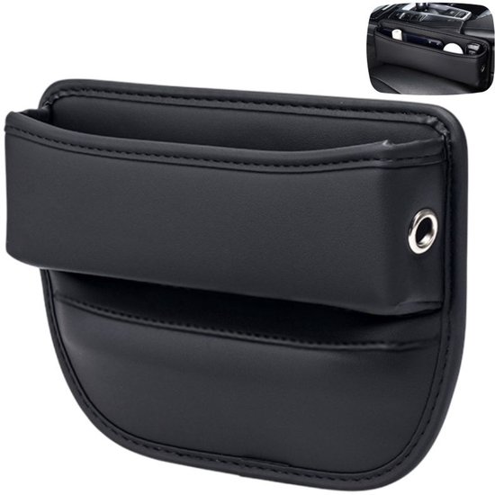 Opbergbox voor de ruimte tussen de autostoel - opbergbox voor de ruimte tussen de stoelen - auto-accessoire - universeel voor bestuurder en passagier - geschikt voor de meeste auto's - interieurafwerking - zwart - 29*20*4 cm