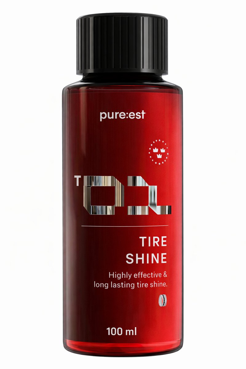 PURE:EST - T1 - Tire Shine - Wet Look - Dressing - Red - 100ml