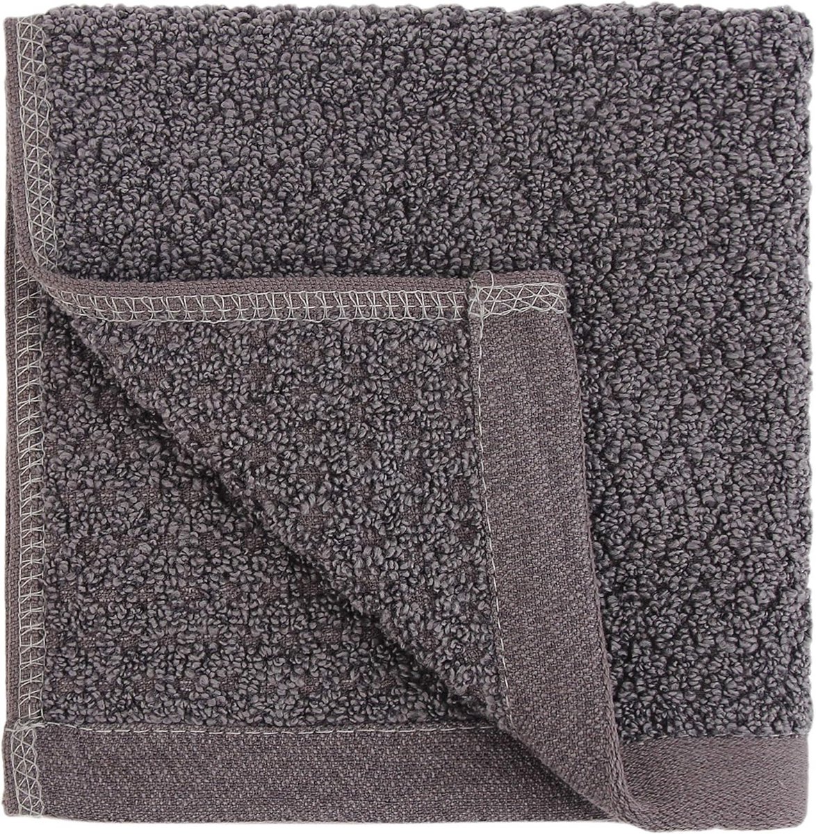 Set van 6 Sneldrogende en Zeer Absorberende Washandjes van Katoen - Houtskool