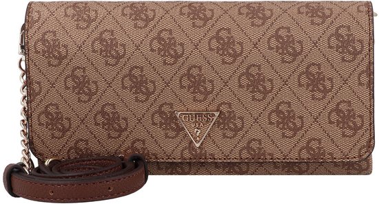 GUESS Sac à épaule bandoulière Noelle II Xbody Flap Organizer Latte Logo / Brown Marron clair
