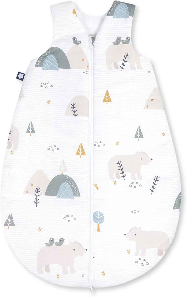 Baby zomerslaapzak 100% katoen 90 cm - Oeko-Tex gecertificeerd - ademend en veilig voor warme avonden