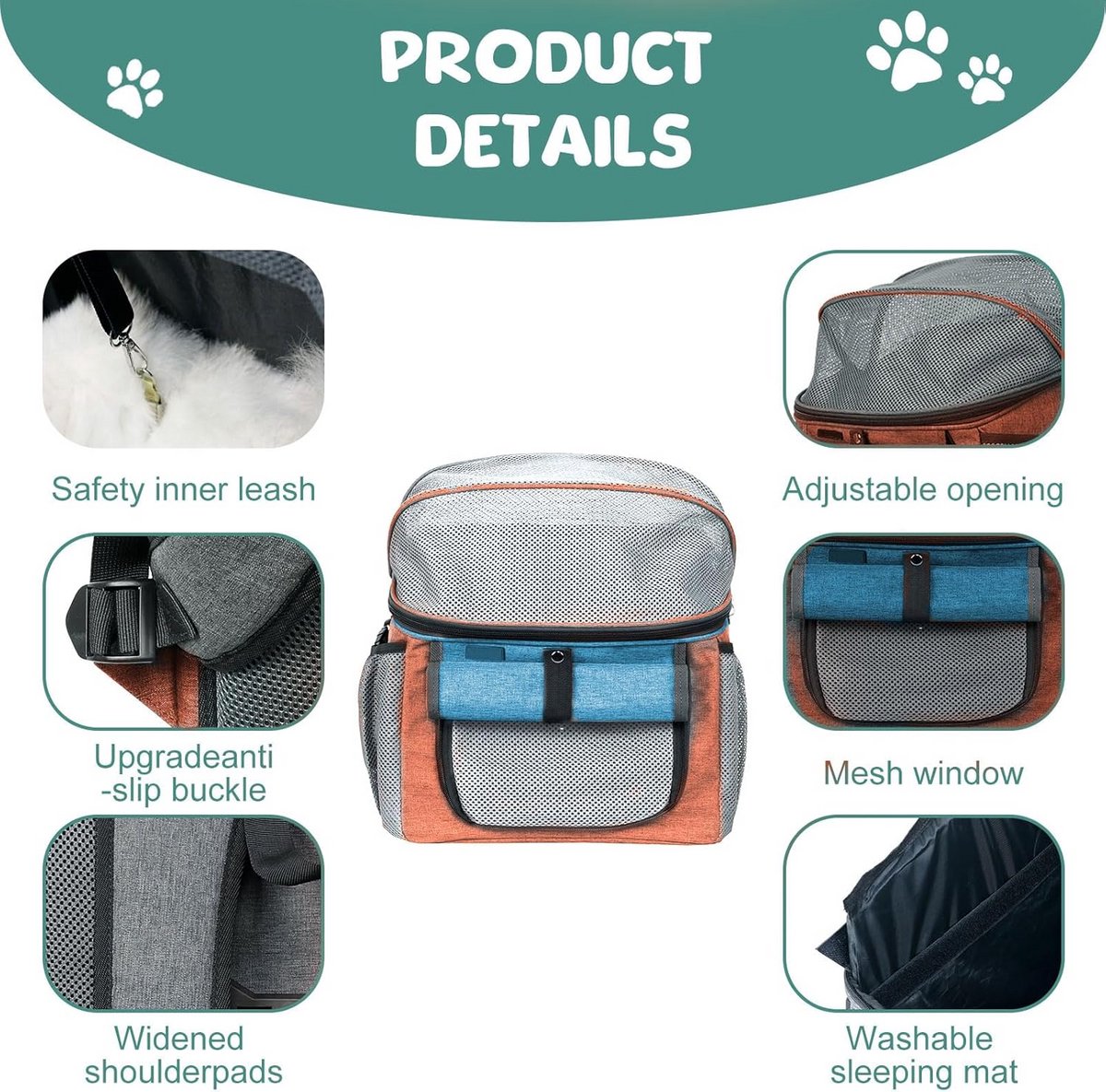Fietsmand voor Hond en Kat - Inklapbare Voordrager - 2-in-1 Hondenfietsmand met Bevestiging