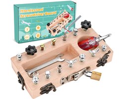 Montessori Houten Schroefbord Busy Board