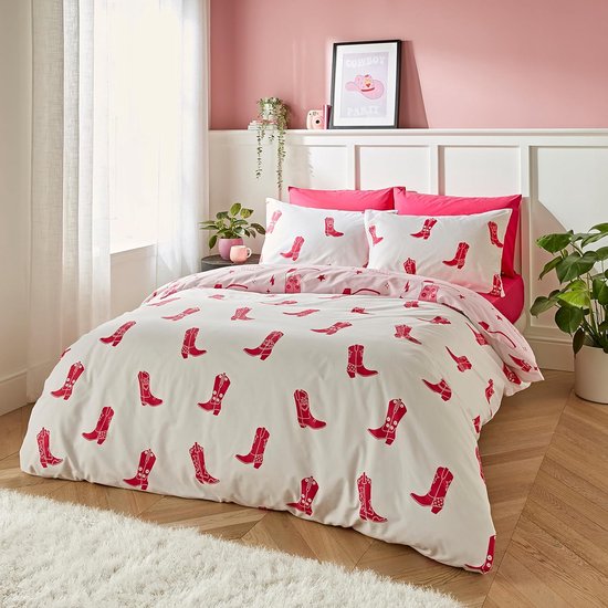 Sassy B Bedding Stripe Tease Omkeerbare Dubbele Dekbedovertrek Set met Kussenslopen Lila