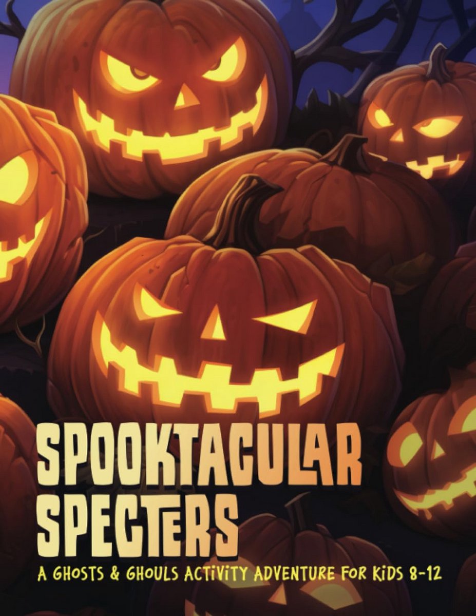 Spooktacular Activiteitenboek voor Kinderen 8-12: Puzzels, Kleurplaten en Meer voor een Griezelige Halloween
