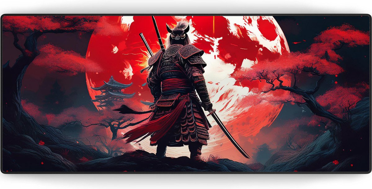 Muismat xxl - Crimson Oath - Gaming - 900 x 400 x 3 mm - Antislip