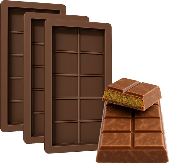 Goldbaking - Molde de barra de chocolate profundo de policarbonato