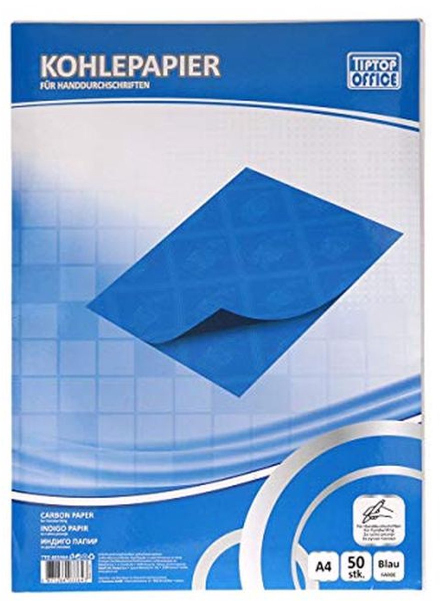 Koolpapier voor handschrift, blauw, 50 stuks - Perfect voor kunst- en handwerkprojecten