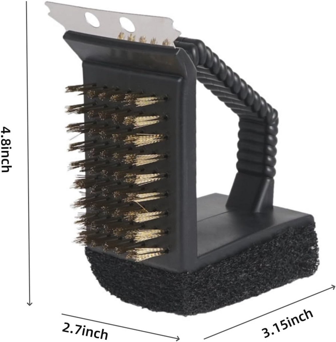 Universele 3-in-1 Barbecueborstel en Schraper voor Effectieve Grillreiniging