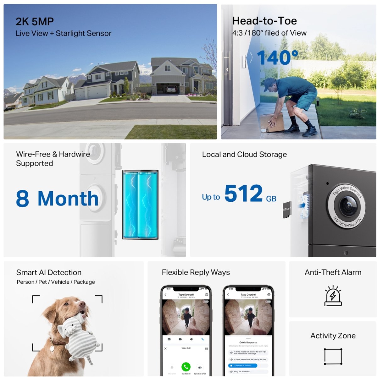 Tapo D235 Video Deurbel met Camera - afbeelding 2