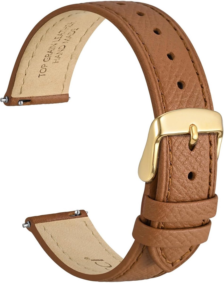 Leren Horlogebandje met Snelsluiting voor Standaard Horloges en Smartwatches