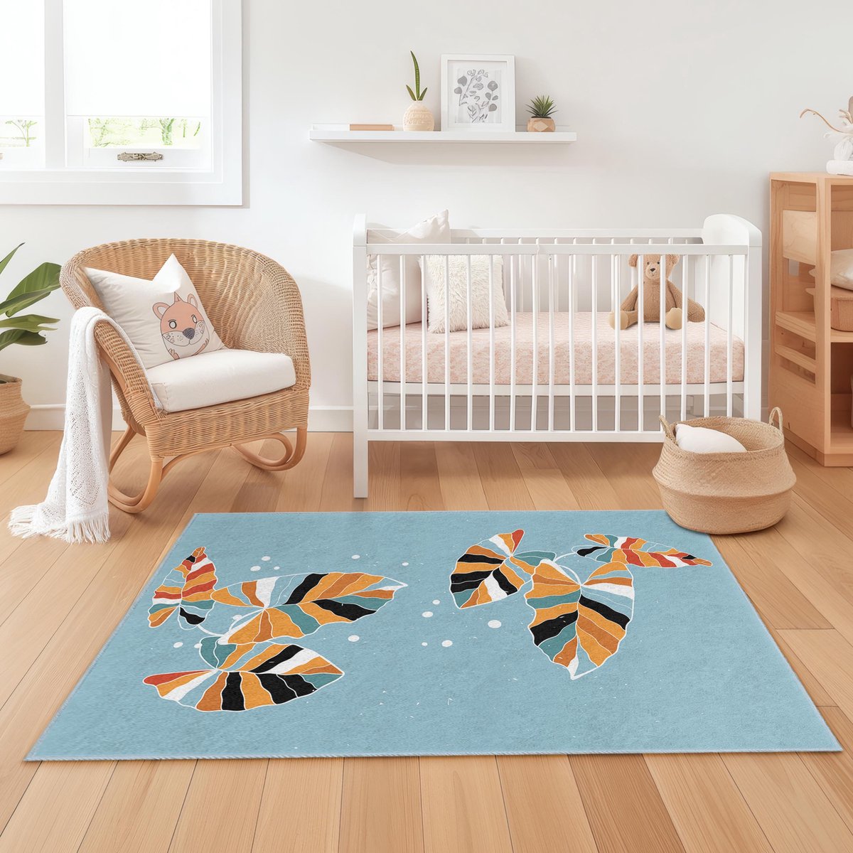 Mila Home - Kindertapijt Rechthoek - Vloerkleed Kinderkamer Tapijt - Speeltapijt - Wasbaar - Antislip - OEKO-TEX Gecertificeerd - 662 5