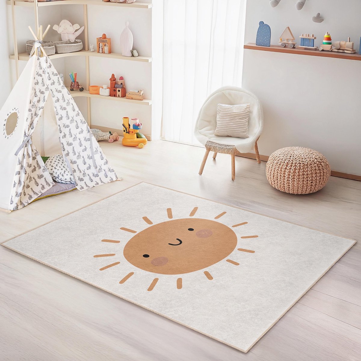 Mila Home - Kindertapijt Rechthoek - Vloerkleed Kinderkamer Tapijt - Speeltapijt - Wasbaar - Antislip - OEKO-TEX Gecertificeerd - 693 4