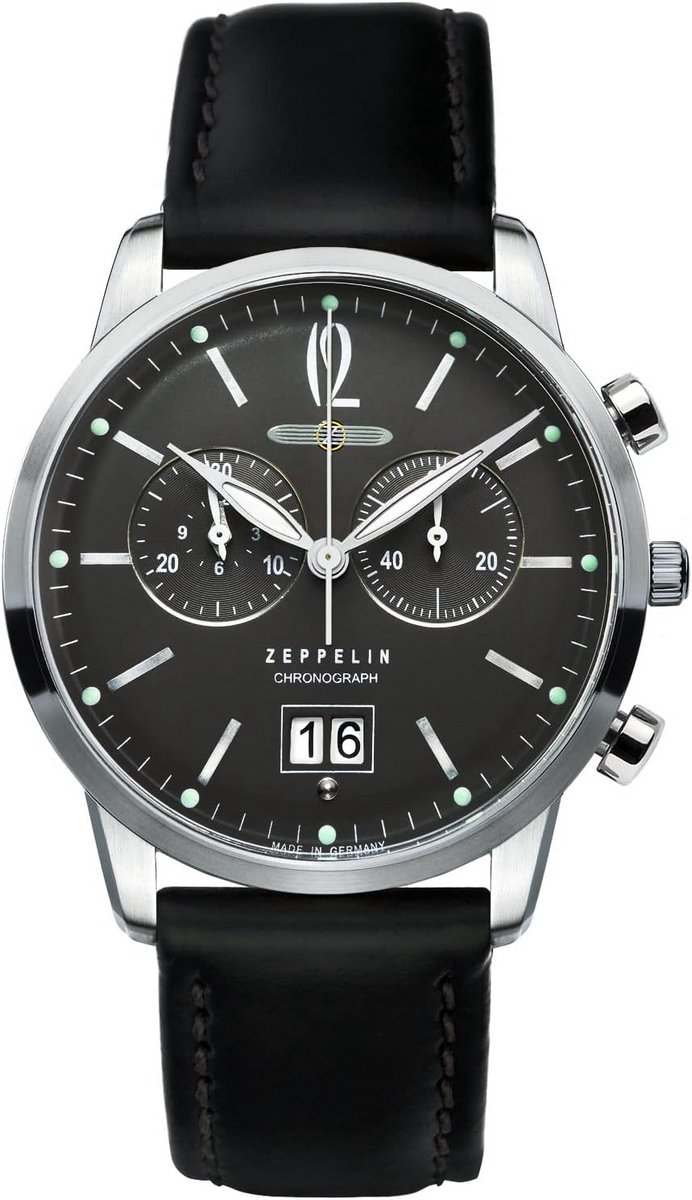 Herenhorloge XL Analoog Leer - Grijs