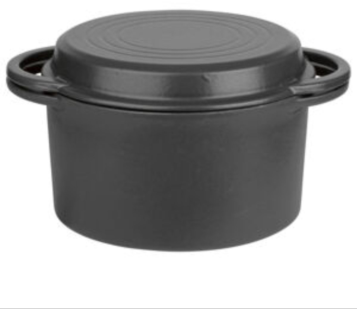 GSW Gietijzer Kookpot - Kookpan - 21 x 11,5 cm - Zwart