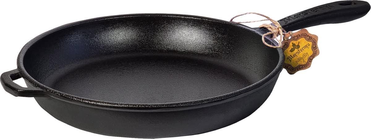 Robuuste Gietijzeren Koekenpan Ø 24 cm - Geschikt Voor Alle Warmtebronnen Inclusief Inductie - PFAS-vrij