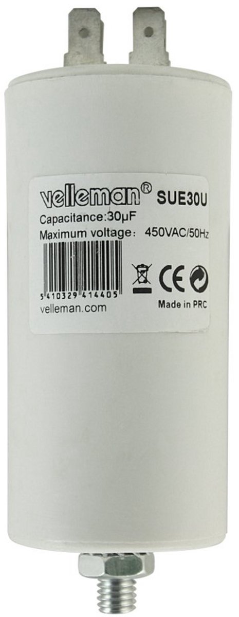 Startcondensator MKP 30µF 450V voor motoren en lampen
