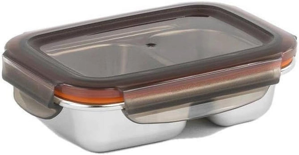 Luchtdichte vershouddoos van roestvrij staal 370 ml - Magnetron- en ovenbestendig