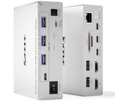 15-in-1 USB C Docking Station KVM Switch voor 2 Laptops en 2 Monitoren met 4K @60Hz