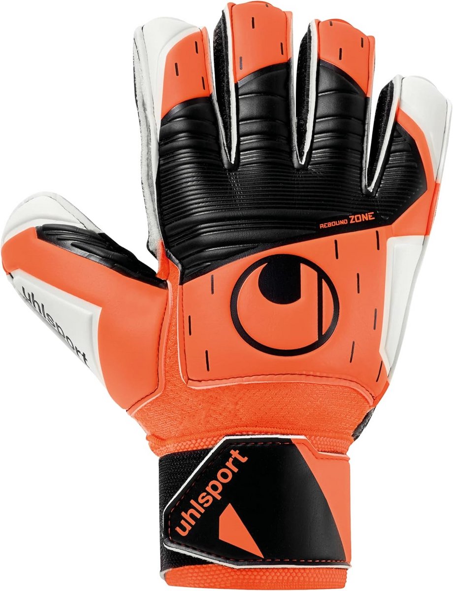 Hoge kwaliteit voetbalschoenen en keepershandschoenen voor volwassenen en kinderen, fluo oranje/wit/zwart, maat 8