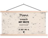 Porte-affiche avec affiche - Affiche scolaire - Proverbes - Maman tu nous as déjà - Maman - Citations - 150x75 cm - lattes vierges