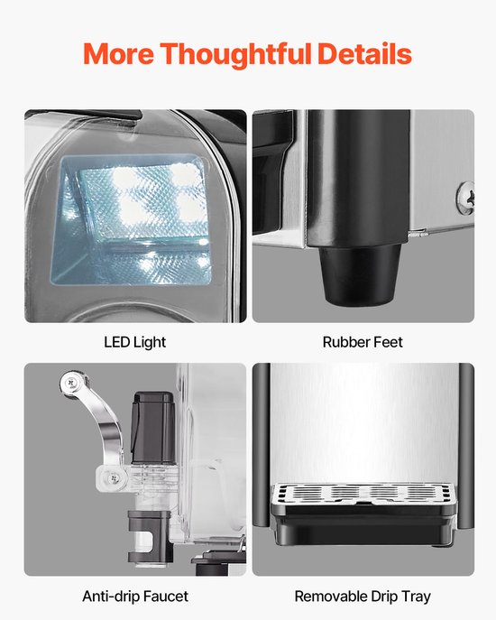 3l Slushmachine, enkele Tank Bevroren Drankmachine, 12-Kops Roestvrijstalen Margarita Smoothie Machine voor Thuis, Feesten, Restaurants, Cafés en Bars van Merkloos — afbeelding 4