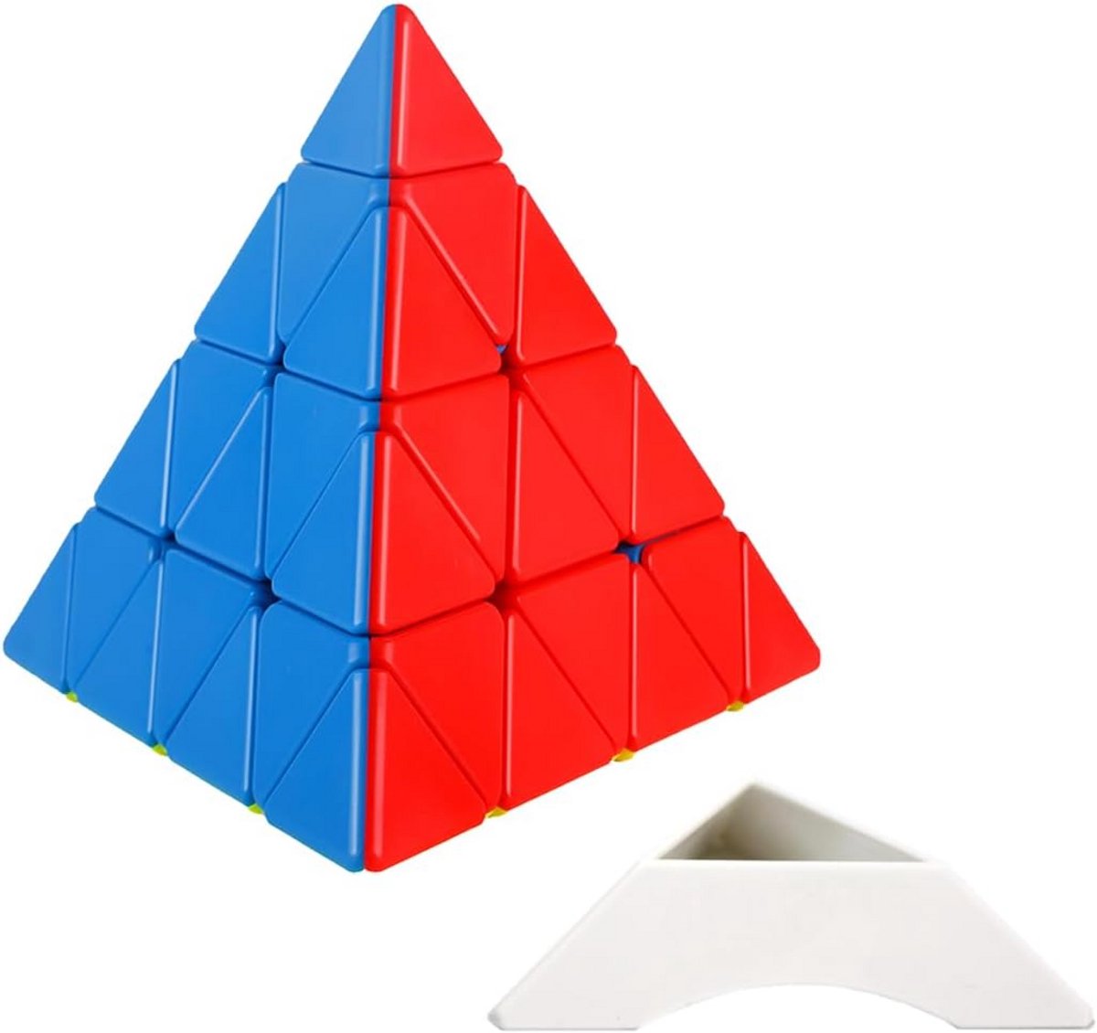Grote Piramide Magische Puzzel Kubus Driehoek Puzzel Speelgoed Twist Draaibaar met Standaard