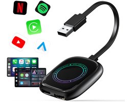 Stream One® Draadloze CarPlay & Android Auto Adapter met Android-systeem – Plug & Play
