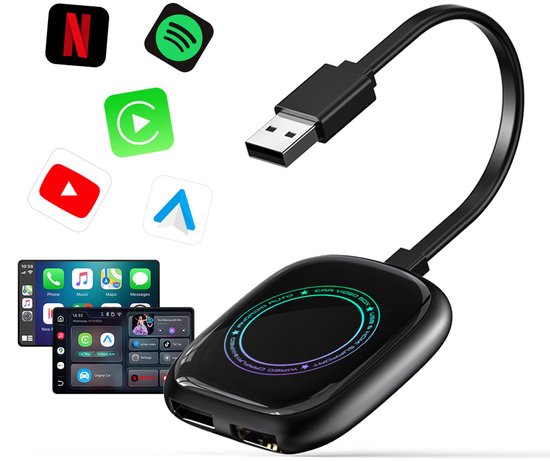 Draadloze CarPlay Android Auto Adap...