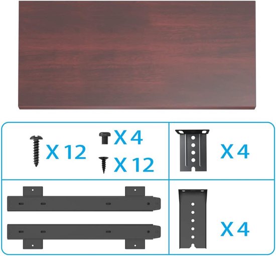 KDLKCT6 Houten Toetsenbordlade Onder Bureau – 5 Kleuren, 3 Maten, In Hoogte Verstelbaar, Schuifrails, Ergonomisch Design