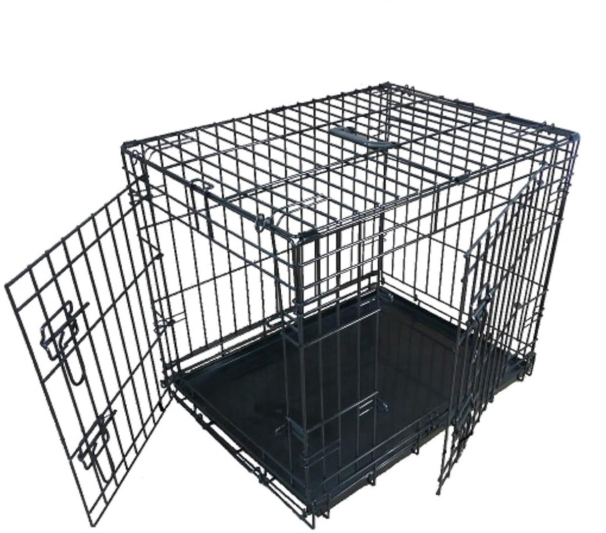 Swiphi® Hondenbench - Opvouwbare Kooi - Hok voor Honden - 61x45x50cm - Zwart