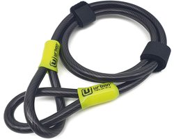 Sterke Stalen Veiligheidskabel met Dubbele Lus voor Fiets en Step - Diefstalbeveiliging Ø 10 mm 120 cm