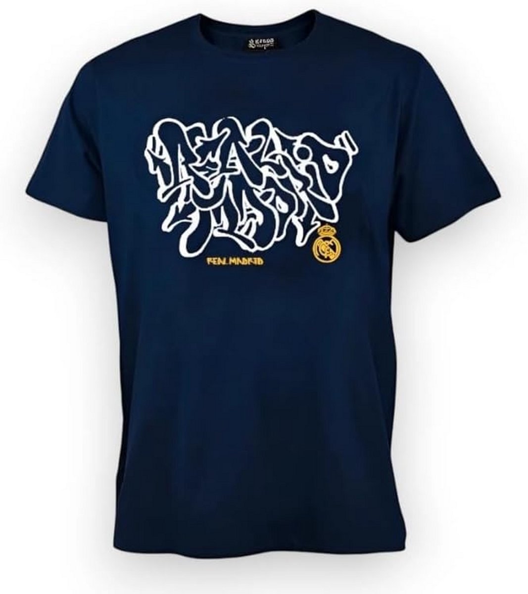 Sport T-shirt Marineblauw met Graffiti Design en Clublogo