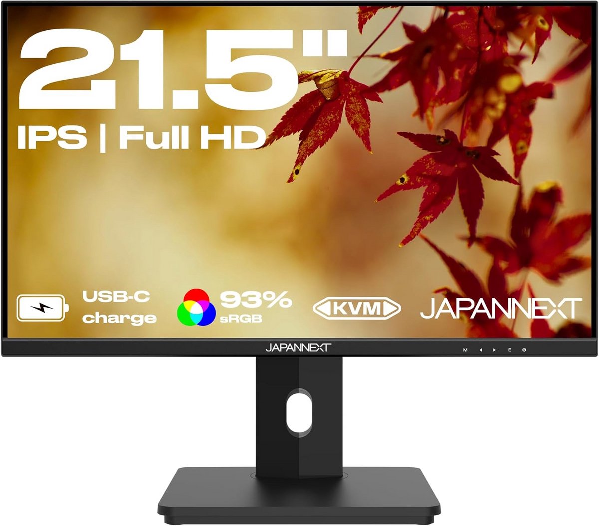 21,5 inch Full HD IPS bureaumonitor met USB-C opladen 65W, HDR, FreeSync, KVM en verstelbare voet