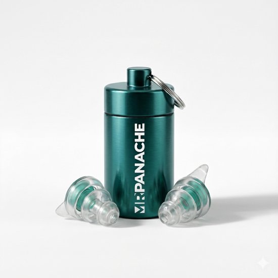 MR. PANACHE Festival Oordopjes - Partyplug - Oordoppen Festival - Oordopjes Festival - Geluidsdempende Oordopjes - Oordoppen Muziek - Concert Oordopjes - Earplugs Festival - Verbetert Muziekkwaliteit - Gehoorbescherming - Inclusief Handige Opbergcase