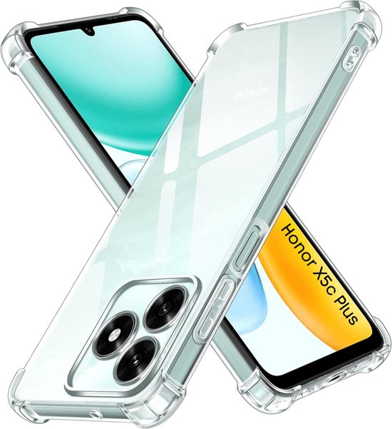 Hoesje geschikt voor Honor X5c Plus backcover Shockproof siliconen Transparant