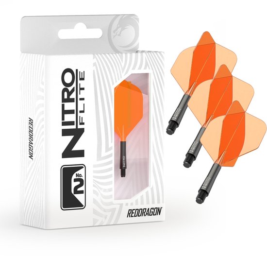 Red Dragon Nitro Flite Black and Orange - Dart Flights van Red Dragon — afbeelding 2