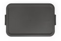 Boîte à lunch Brabantia gris foncé, modèle plat, en plastique.