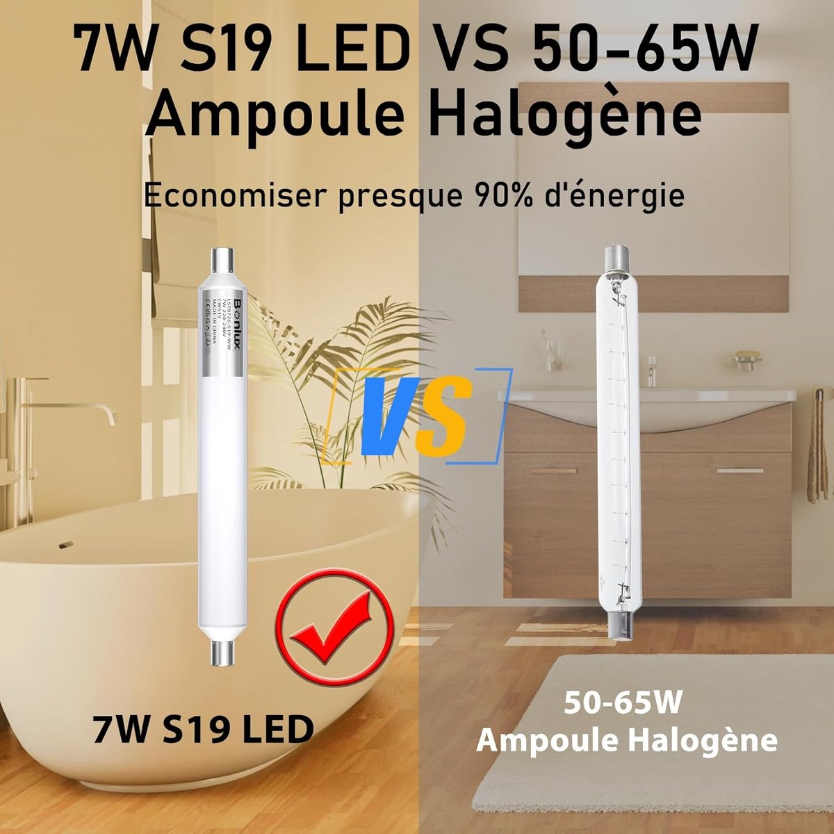 LED S19 buislamp 7 W – energiezuinige vervanging voor 65 W TL-buis – geschikt voor keuken, kantoor en restaurant