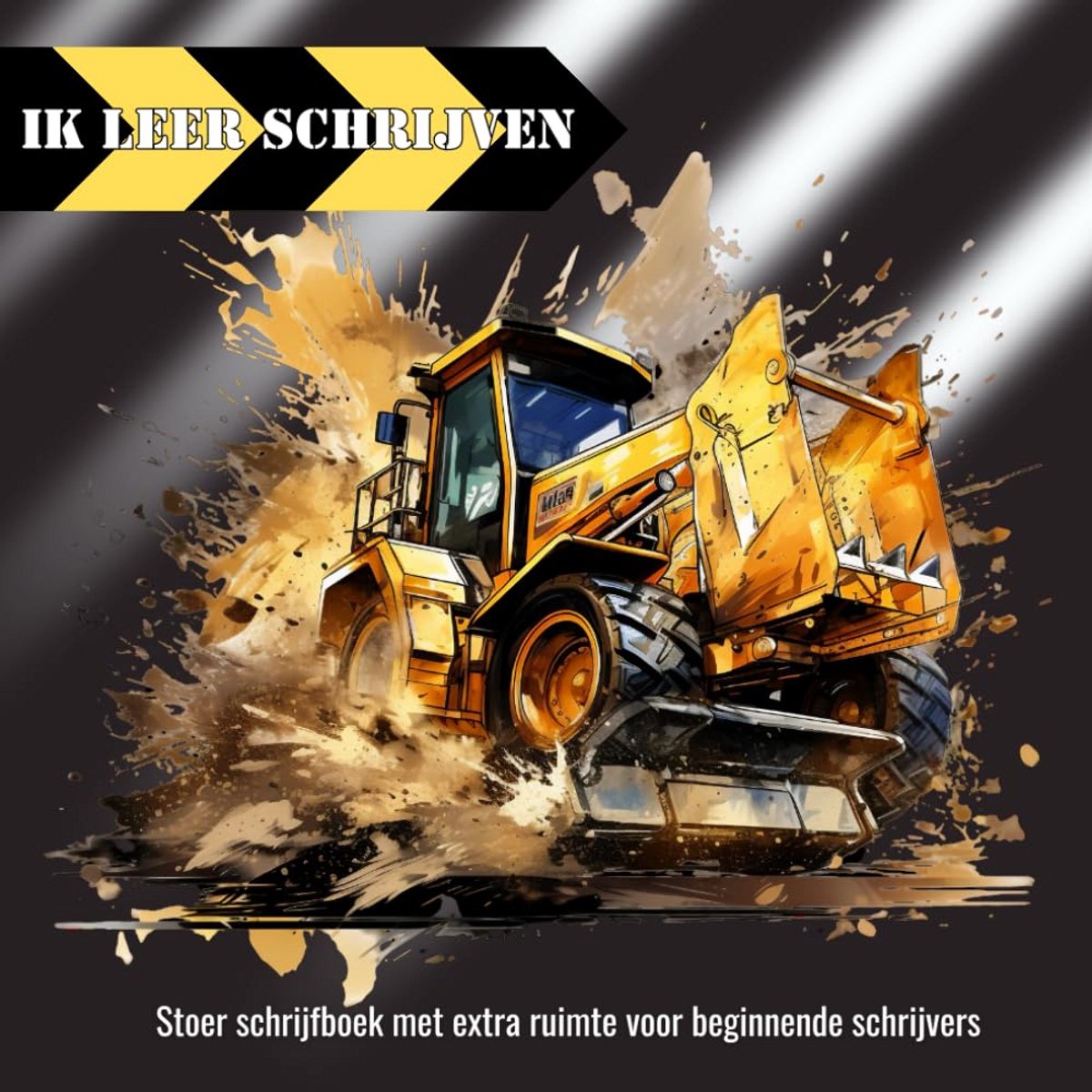 Schrijfboek Werkvoertuigen voor Groep 3 - Stoer Oefenboek voor Leren Schrijven met Bouwverkeer
