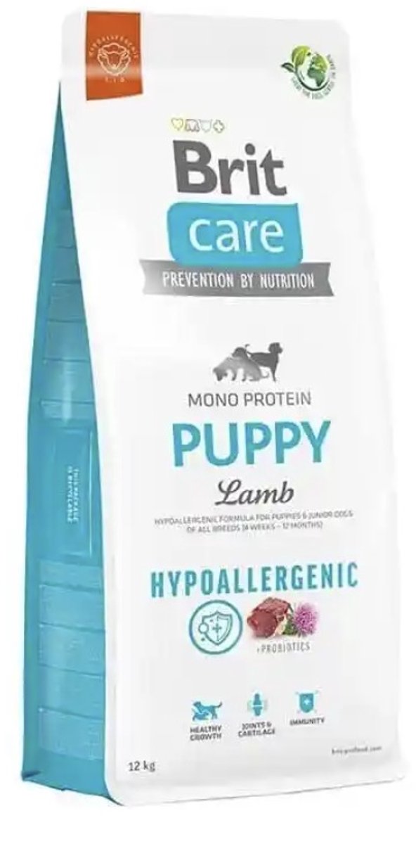 Brit BRIT care hypo allergeen puppy lam&rijst 12 kg + 1 kg gratis